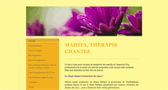 Desktop Screenshot of mahita-therapie-chantee.com